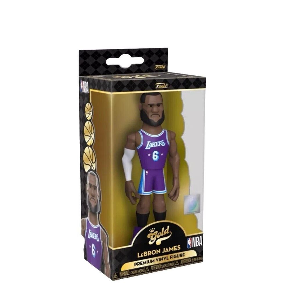 Funko Premium Vinyl Figure Gold 5" Basketball NBA Lakers LeBron James NIB‎